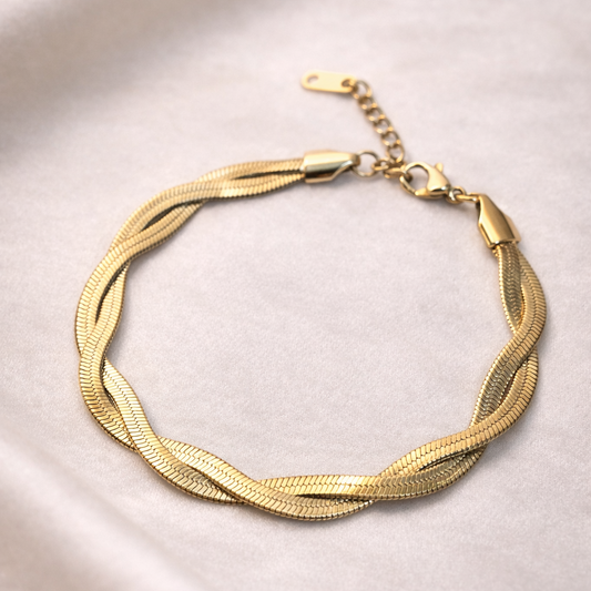 The Twisted Herringbone Braid Bracelet