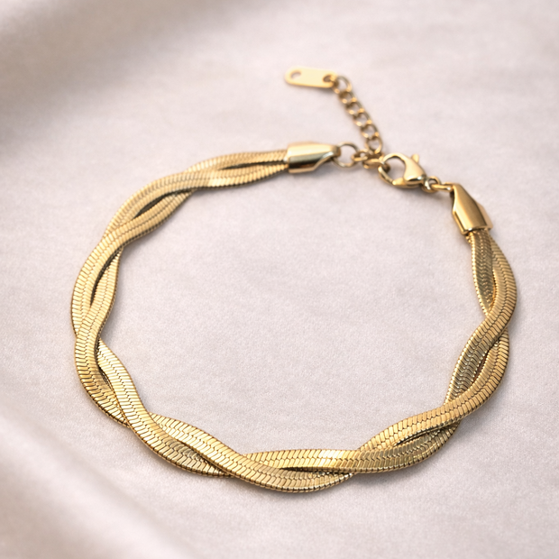 The Twisted Herringbone Braid Bracelet