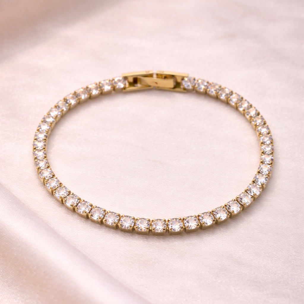 Eternal Sparkle Gold Tennis Bracelet