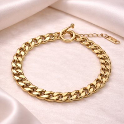 The Curb Appeal  Bold Flat Link Bracelet