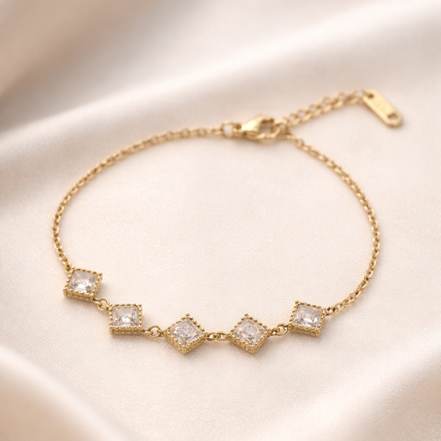 The Lumière Square Gem Bracelet