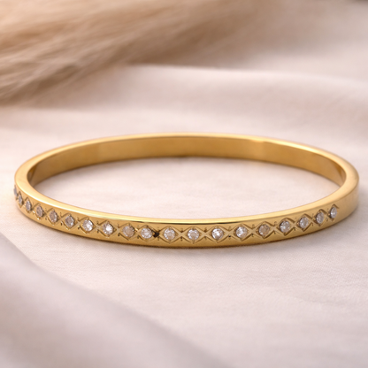 Celestia Diamond Pattern Cuff Bracelet