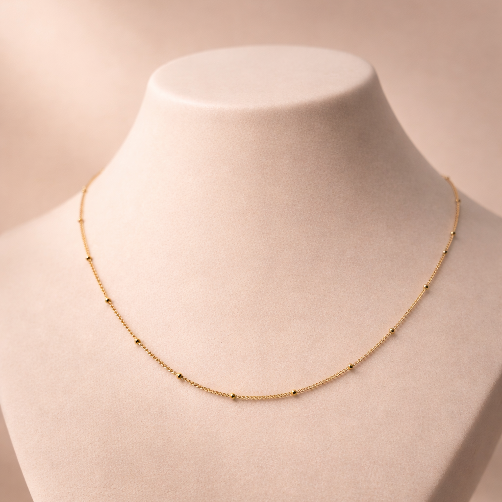 Minimalist Satellite Bead Chain Necklace