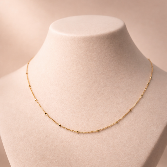 Minimalist Satellite Bead Chain Necklace