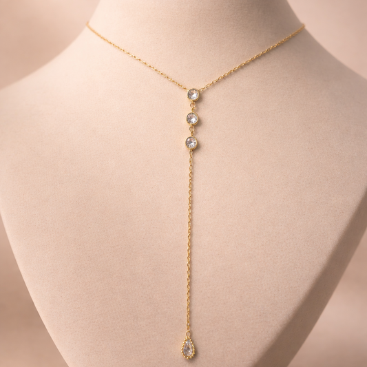 Aria Triple Stone Y-Necklace