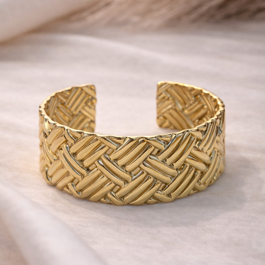 Maya Interwoven Herringbone Cuff