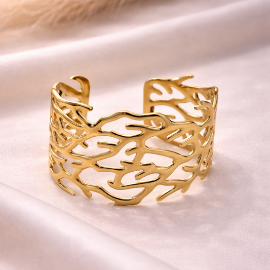 Gold Branch Statement Bracelet