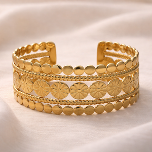 Zinnia Layered Coin Statement Bracelet