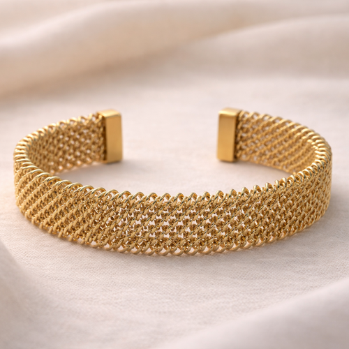 Ember Woven Texture Mesh Bracelet