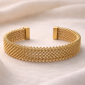 Ember Woven Texture Mesh Bracelet