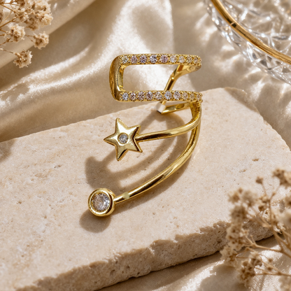 Celestia Star Ear Cuff & Stud Set