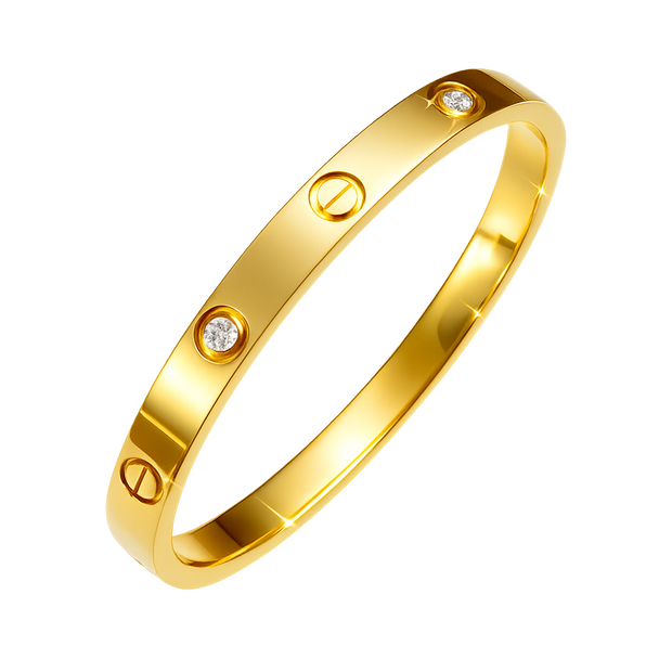 Luxe Round Brilliant Cut Diamonds Screw Love Bracelet