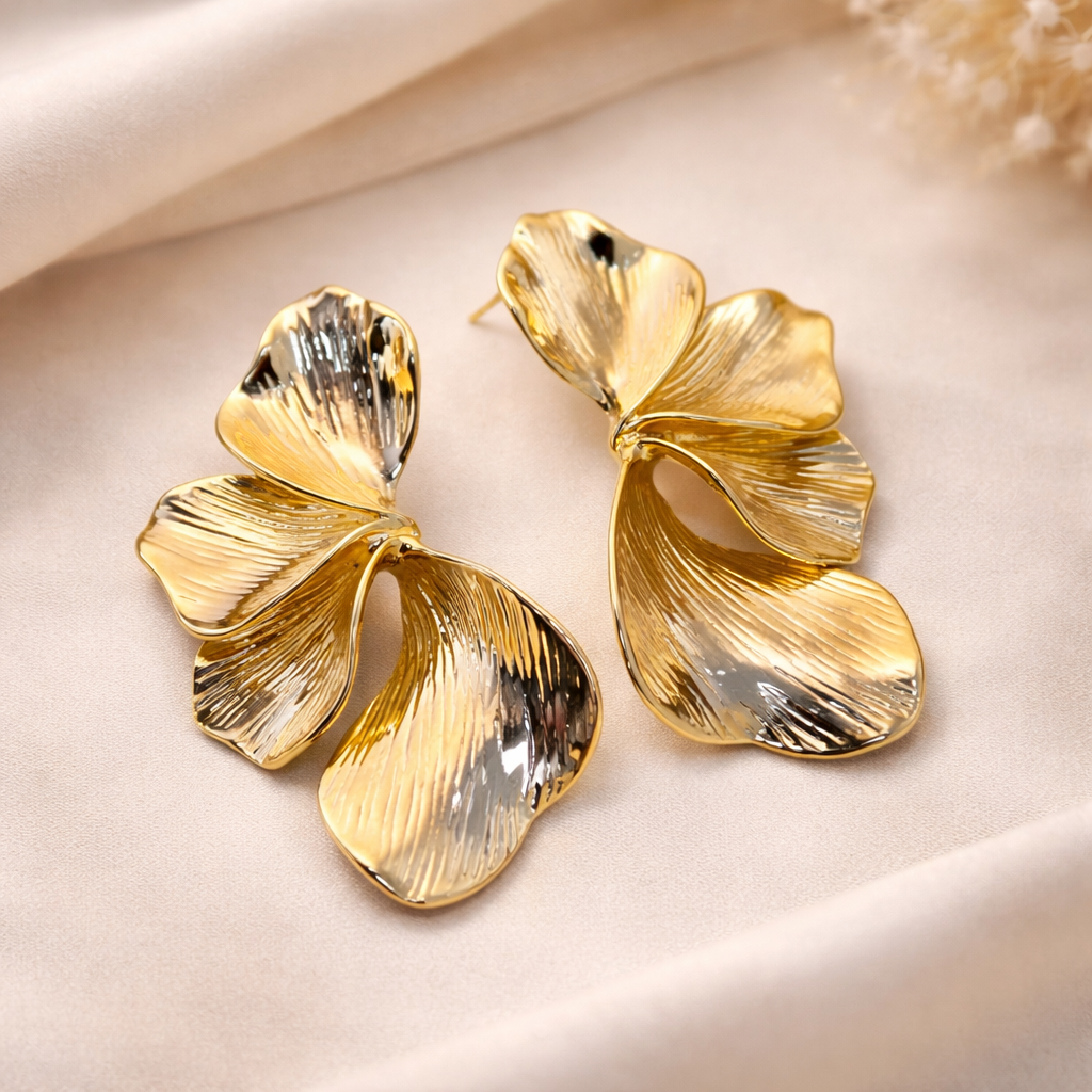 Botanical Bloom Statement Hoops