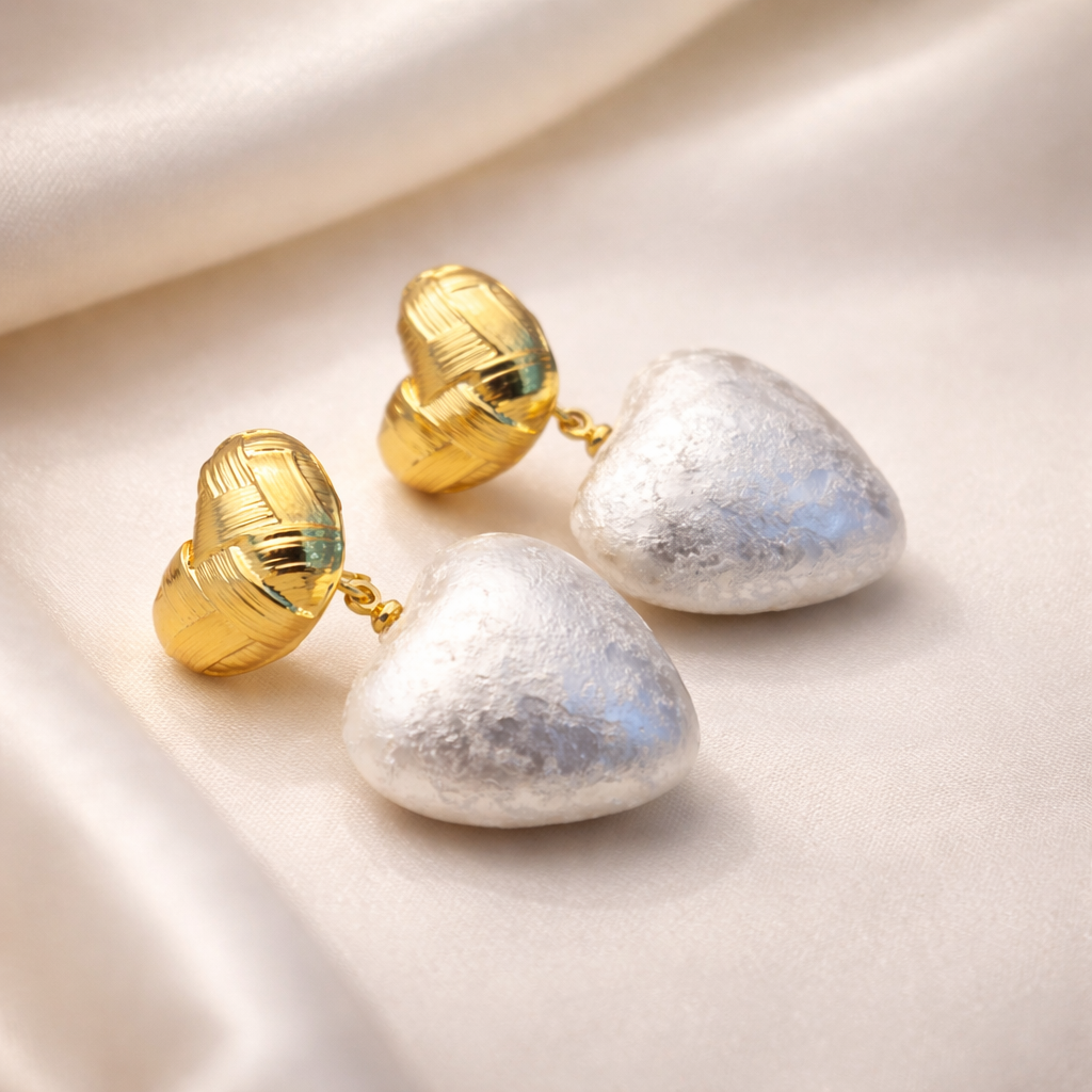 Amora Brushed Metallic Hearts