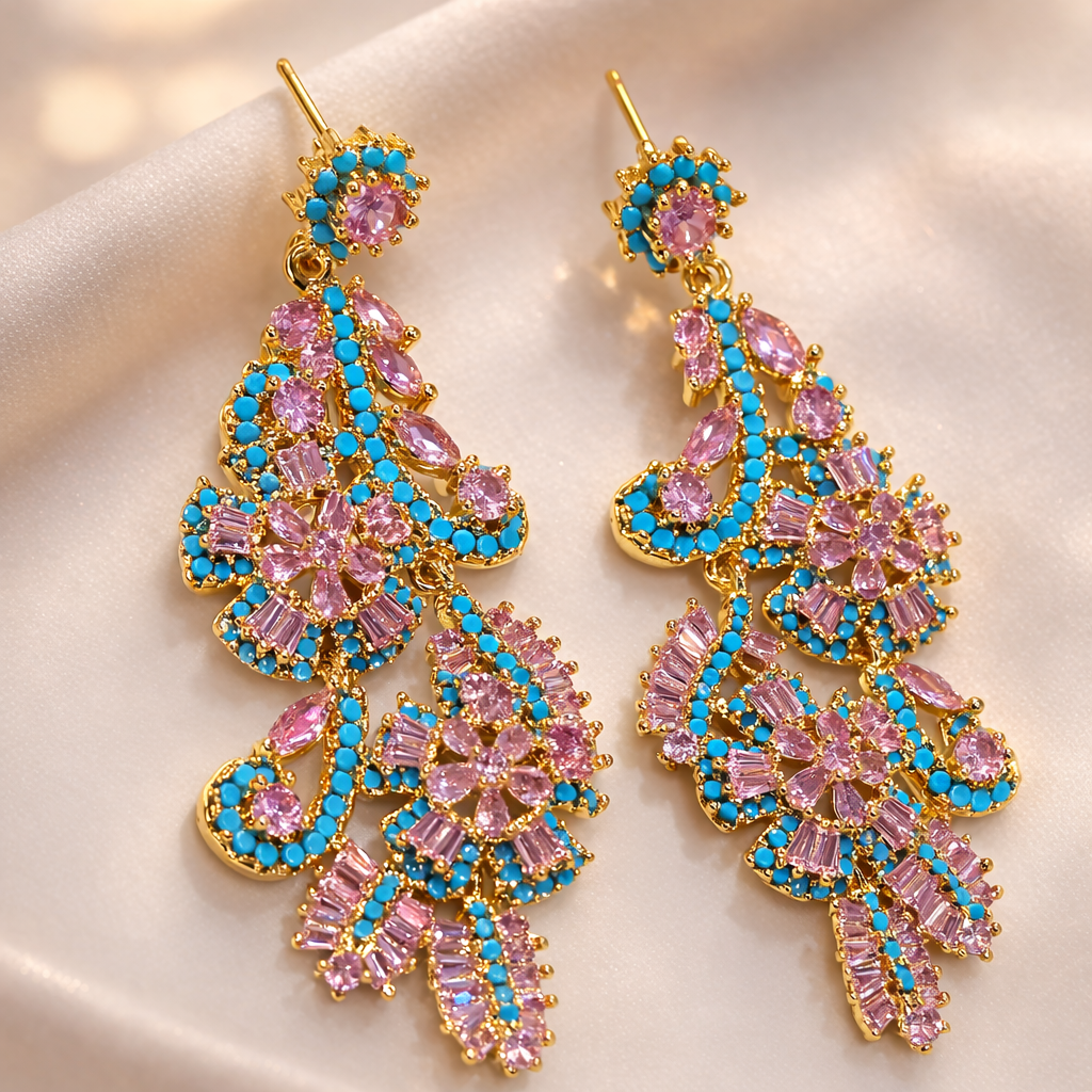Pastel Crystal Floral Chandeliers