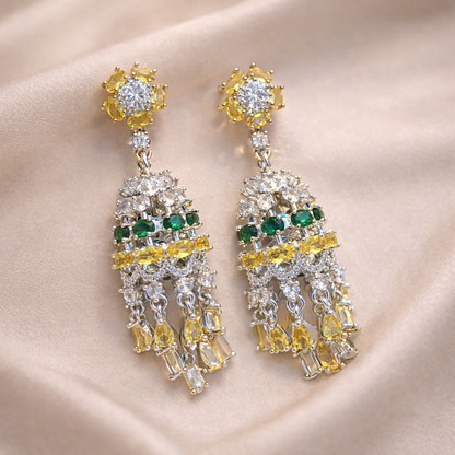 Colorful Crystal Chandelier Earrings