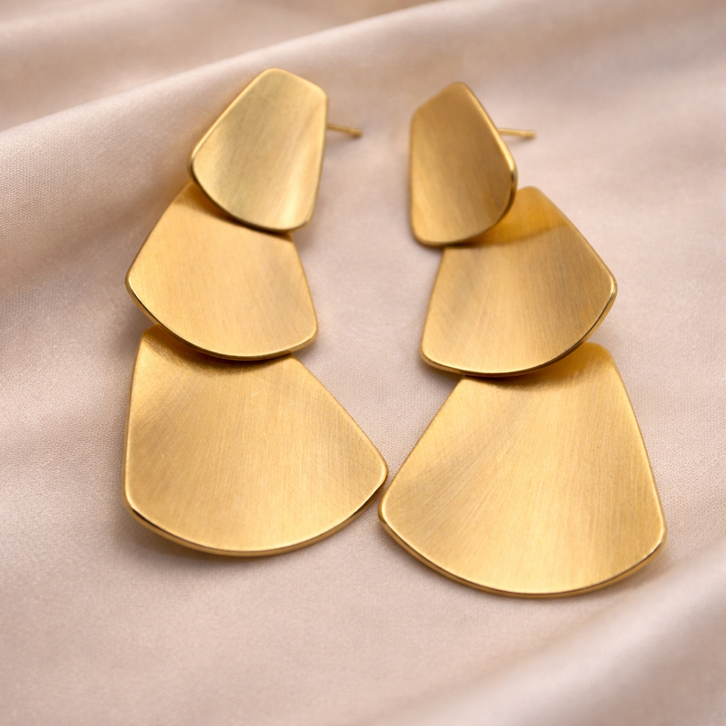Matte Gold Tiered Statement Drops