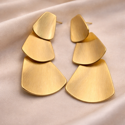 Matte Gold Tiered Statement Drops