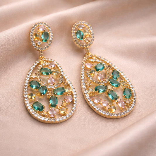 Prism Petal Statement Earrings