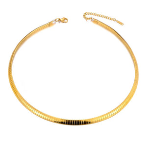 Italian Omega Flat Torque Chain Necklace