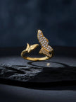 Asymmetric Polished & Adjustable Butterfly Diamond Ring