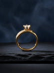 Regal Pave Accent Solitaire Stackable & Adjustable Diamond Ring
