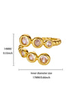 Bubbly Solitaire Double Row Wrap Adjustable Diamond Ring