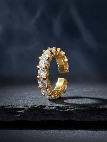 Bold Round Solitaire Eternity Stackable Diamond Band