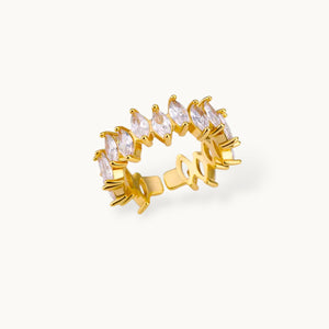 Luxe Marquis-Cut Eternity Stackable Diamond Band