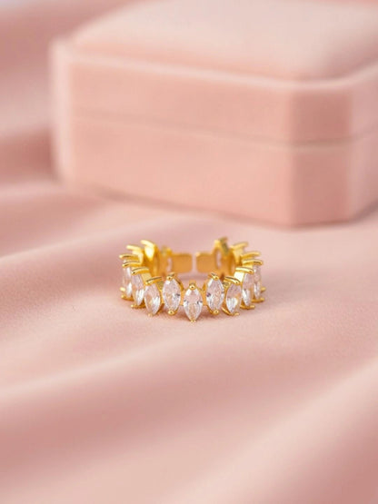 Luxe Marquis-Cut Eternity Stackable Diamond Band