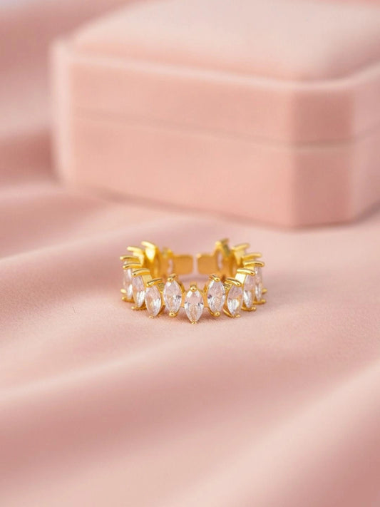 Luxe Marquis-Cut Eternity Stackable Diamond Band