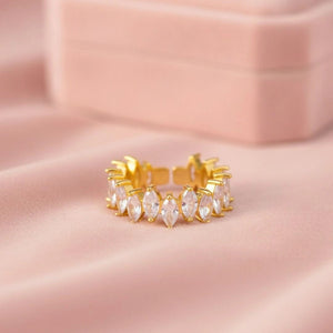 Luxe Marquis-Cut Eternity Stackable Diamond Band
