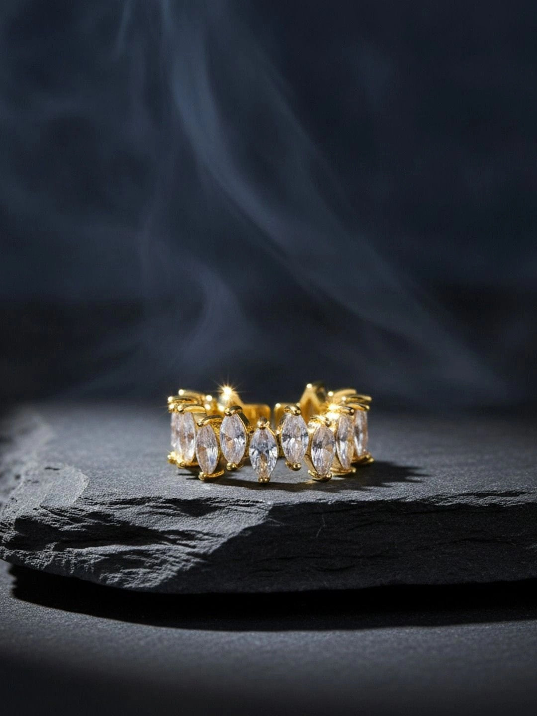 Luxe Marquis-Cut Eternity Stackable Diamond Band