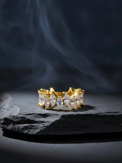 Luxe Marquis-Cut Eternity Stackable Diamond Band
