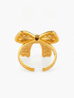 Glamorous Full Pave Statement Diamond Bow Ring