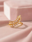 Marquis Leaf Cluster Pave Wrap Statement Diamond Ring