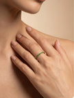 Classic Emerald Pave Eternity Stackable Band Ring