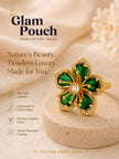 Opulent Emerald Pave Halo Floral Cocktail Statement Ring