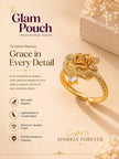 Sculptural Rose & Vine Stackable Diamond Ring For Women