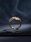 Delicate Pave Knot Split Adjustable Band Ring
