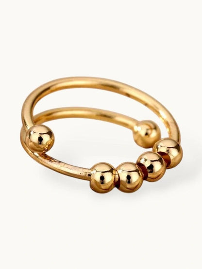 Minimalist Fidget Spinner Beaded Adjustable Ring