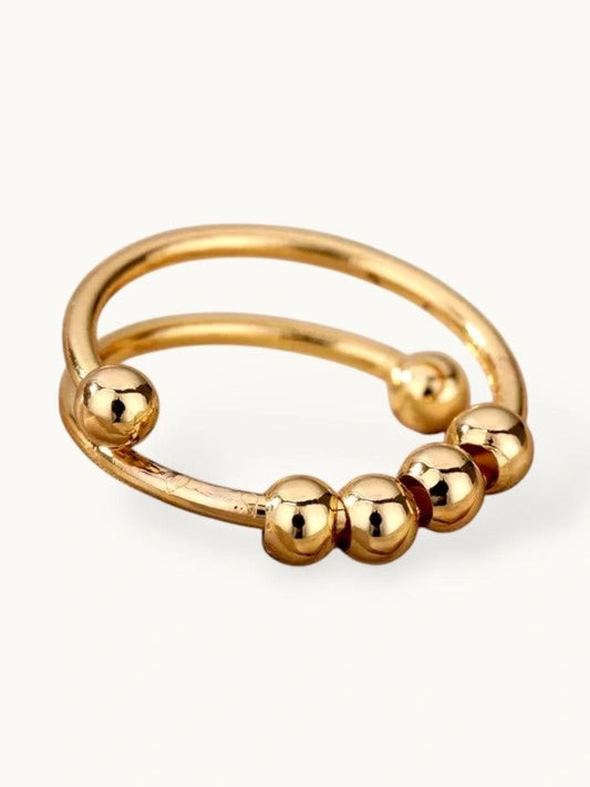 Minimalist Fidget Spinner Beaded Adjustable Ring