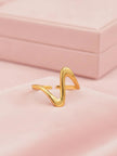 Chic Minimalist M-Wave Adjustable Ring