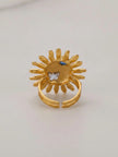 Bohemian Asymmetric Sunface Pearl Statement Ring