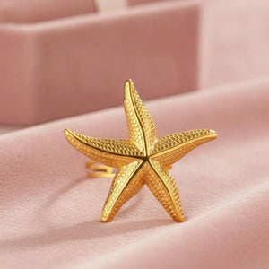 Nautical Starfish Gold-Tone Statement Ring