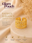 Boho Multi-Row Dot & Sunburst Stackable Wide Band Ring
