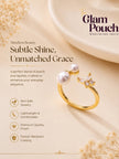 Asymmetric Pave Adjustable Pearl Butterfly Diamond Ring