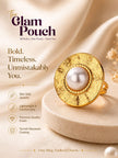 Artisanal Hammered Disc & Pearl Statement Ring