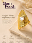Oversized Artisan Leaf & Pearl Statement Ring