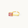 Chic Minimalist Pink Cubic Zirconia Gold Plated Ring
